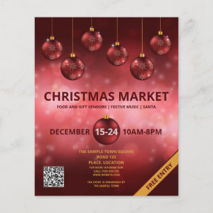 Weihnachtsbäume - Weihnachtsmarkt Flyer