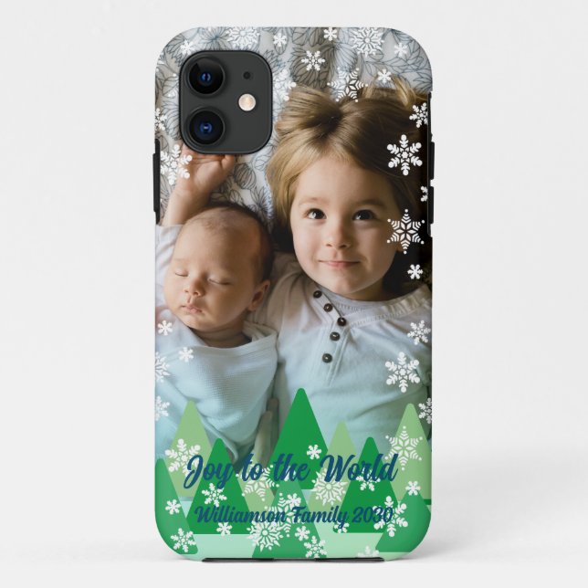 Weihnachtsbäume Weiße Schneeflocken Freude an der  Case-Mate iPhone Hülle (Rückseite)