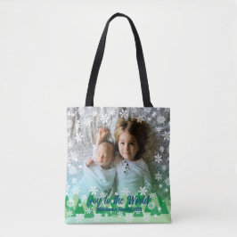 Weihnachtsbäume Weiße Schneeflocken Freude an der  Tasche