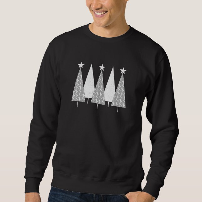 Weihnachtsbäume - Weißes Band Sweatshirt (Vorderseite)