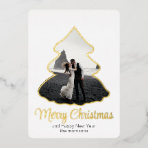 Weihnachtsbaumeleganz 5" x 7" Foil Einladung