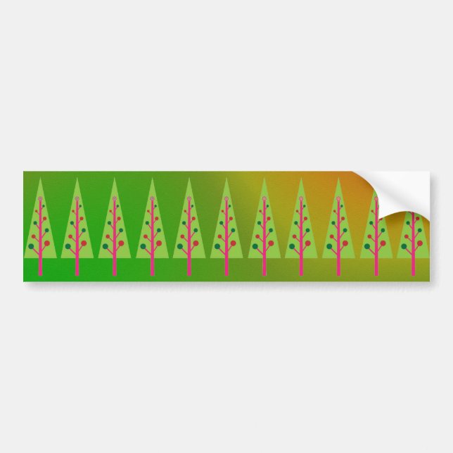 Weihnachtsbaumen Autoaufkleber (Vorne)