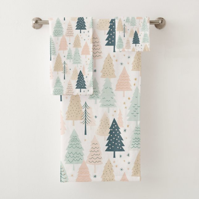 Weihnachtsbaumen Badhandtuch Set (Insitu)