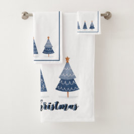 Weihnachtsbaumen Badhandtuch Set