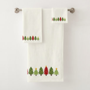 Weihnachtsbaumen Badhandtuch Set