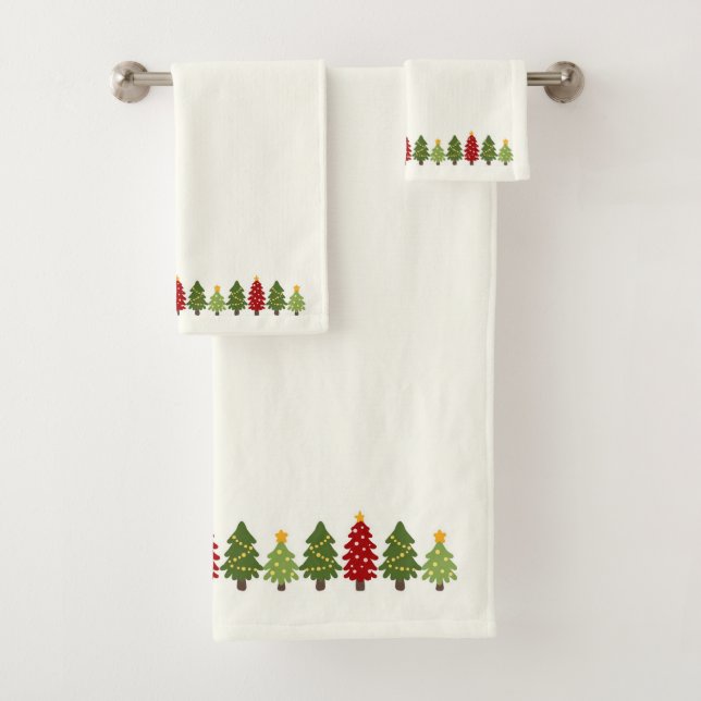 Weihnachtsbaumen Badhandtuch Set (Insitu)