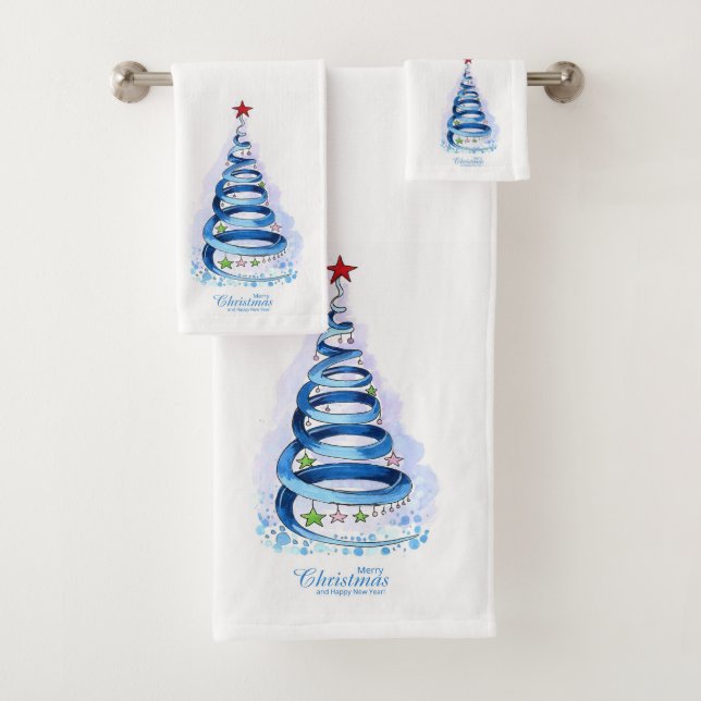 Weihnachtsbaumen Badhandtuch Set (Insitu)