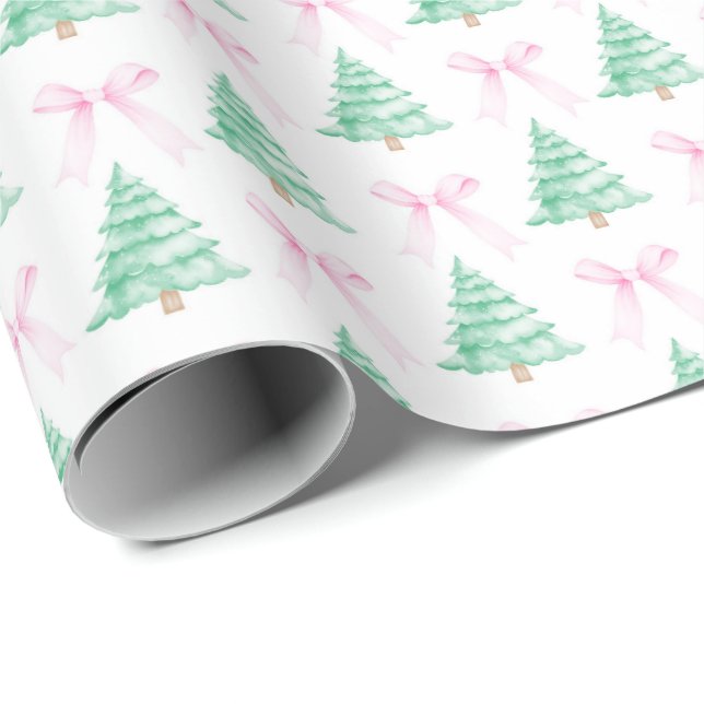 Weihnachtsbaumen Christma Wrapping Paper Geschenkpapier (Rolleneckpunkt)
