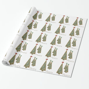 Weihnachtsbaumen - Frieden Geschenkpapier
