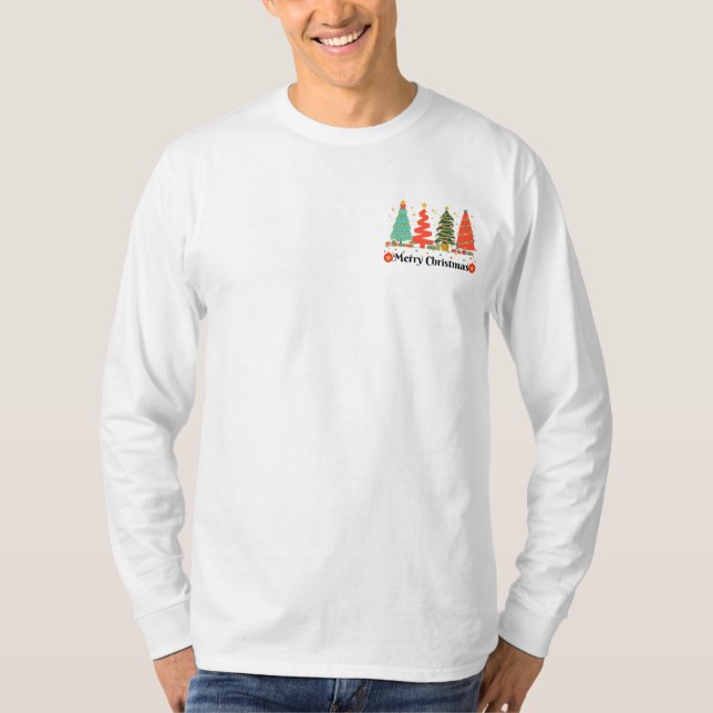 Weihnachtsbaumen frohe Weihnachten T-Shirt (Vorderseite)