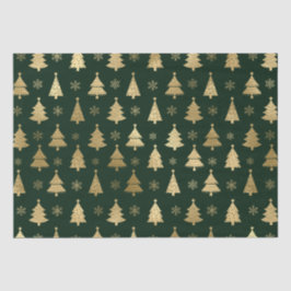 Weihnachtsbaumen für Grüne und goldene Fohlen Seidenpapier