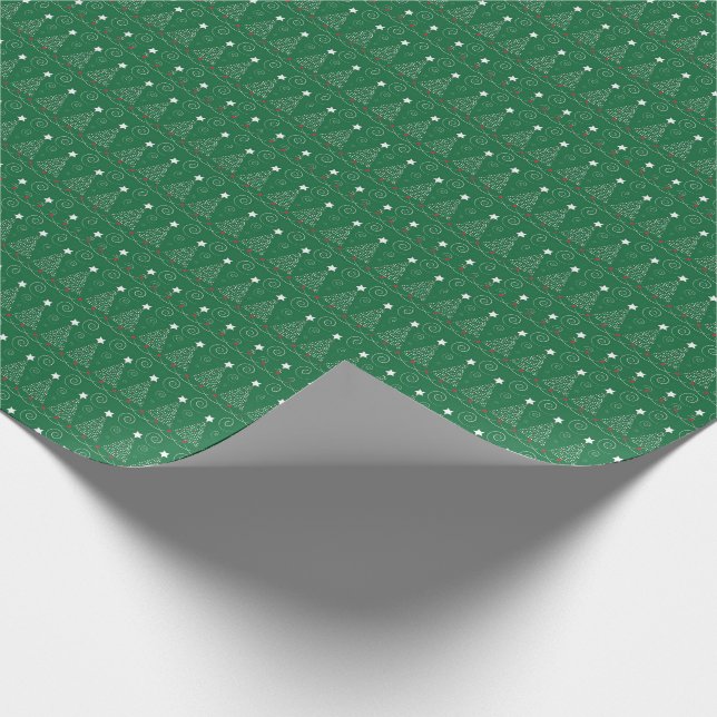 Weihnachtsbaumen Geschenkpapier (Ecke)