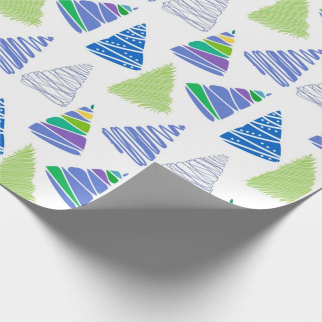 Weihnachtsbaumen Geschenkpapier (Ecke)