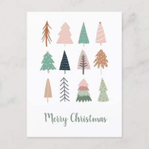 Weihnachtsbaumen Girly Collage Feiertagspostkarte
