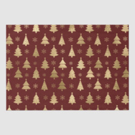 Weihnachtsbaumen in Rot und Gold Foil Seidenpapier