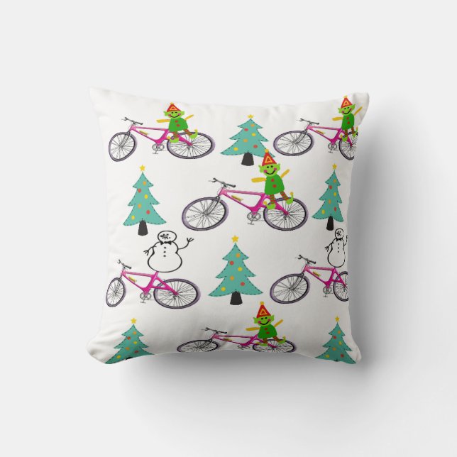 Weihnachtsbaumen Kissen, Schneemann, Elf Kissen (Vorderseite)