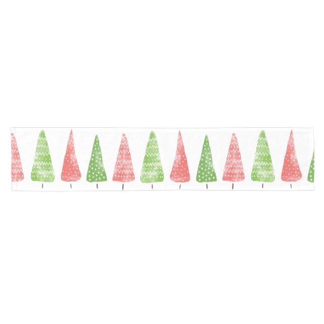Weihnachtsbaumen Kurzer Tischläufer (Horizontal)