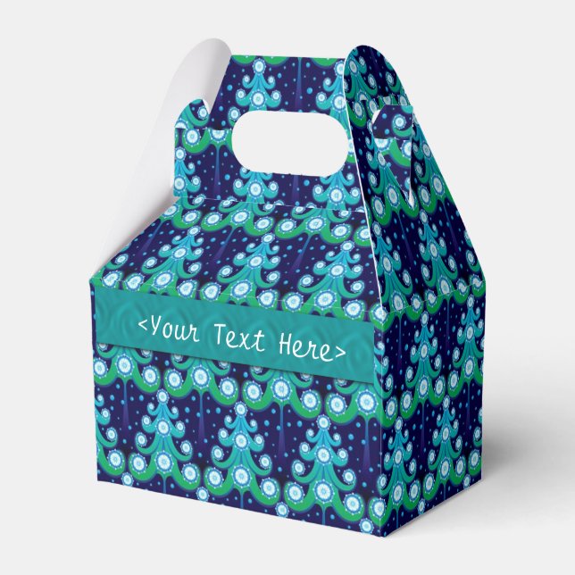 Weihnachtsbaumen Muster Gefälligkeitsbox Geschenkschachtel (Vorderseite)