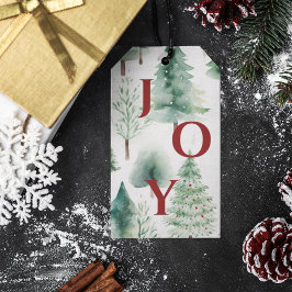 Weihnachtsbaumen Muster Green Red Holiday Geschenk Geschenkanhänger