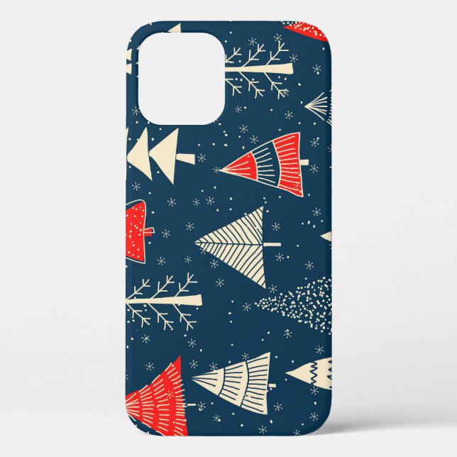Weihnachtsbaumen, nahtloses Wintermuster. Case-Mate iPhone Hülle (Rückseite)