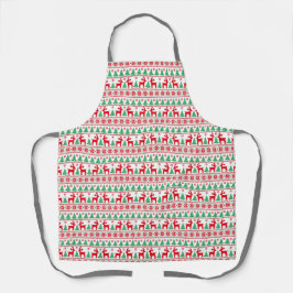 Weihnachtsbaumen Rentier Pixel Muster Schürze