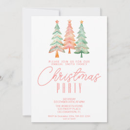 Weihnachtsbaumen Rotes Party Einladung