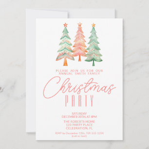 Weihnachtsbaumen Rotes Party Einladung
