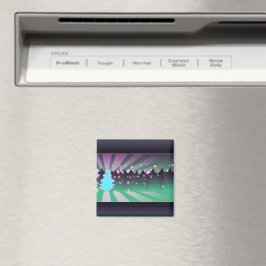 Weihnachtsbaumen Schatten von Grün Magnet