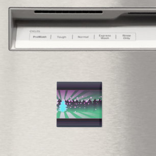 Weihnachtsbaumen Schatten von Grün Magnet