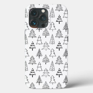Weihnachtsbaumen Schwarz-Weiß-Muster Case-Mate iPhone Hülle