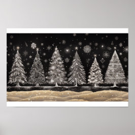 Weihnachtsbaumen-Stil Poster