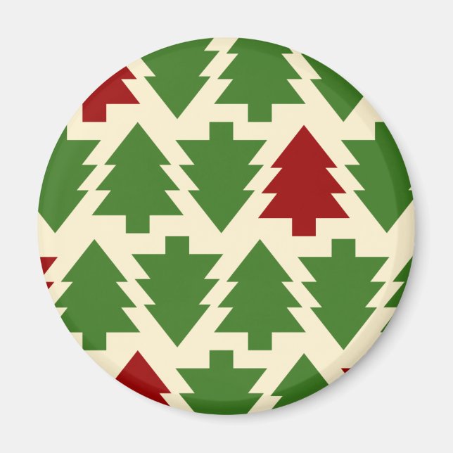Weihnachtsbaumen Urlaubsmuster Magnet (Vorne)