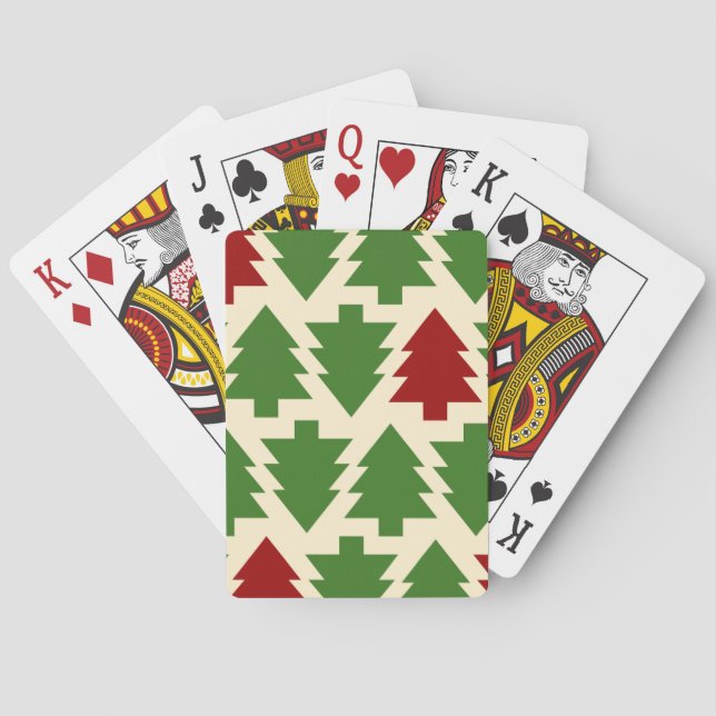 Weihnachtsbaumen Urlaubsmuster Spielkarten (Rückseite)