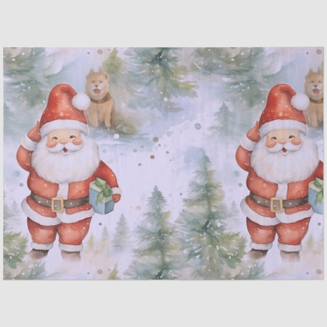 Weihnachtsbaumen Weihnachtshunde Weihnachten Seidenpapier (Vorderseite)