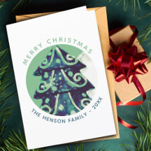 Weihnachtsbaumfamilie dekoriert