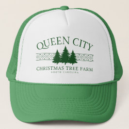 Weihnachtsbaumfarm in Queen City, North Carolina Truckerkappe