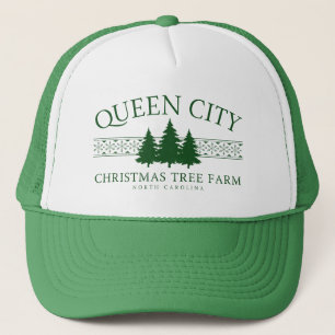 Weihnachtsbaumfarm in Queen City, North Carolina Truckerkappe