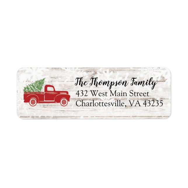 Weihnachtsbaumfarm Red Truck Rückgabeadresse Etike (Vorne)
