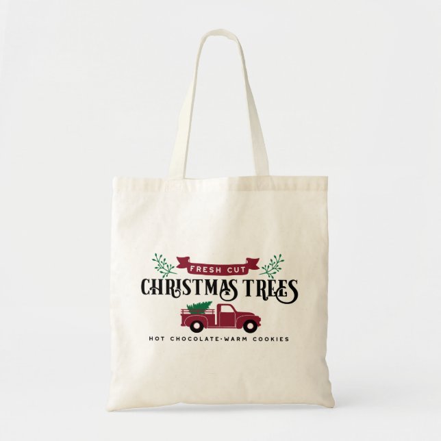 Weihnachtsbaumfarm und Vintager LKW Tragetasche (Vorne)