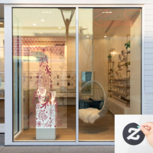 Weihnachtsbaumfenster dekoriert Vinyl große Dekor Fensteraufkleber