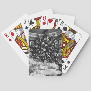 Weihnachtsbaumfotografie (1910) spielkarten