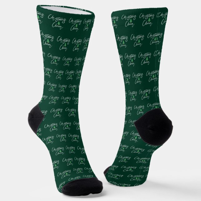 Weihnachtsbaumfreude Socken (Gewinkelt)