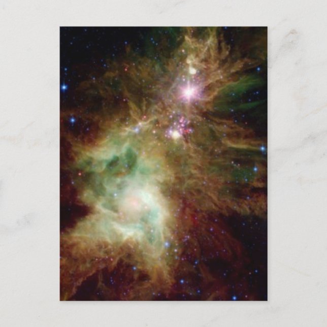 Weihnachtsbaumgalaxie Feiertagspostkarte (Vorderseite)