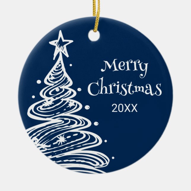 Weihnachtsbaumgeschenk für Familien Foto Keramik Ornament (Vorne)