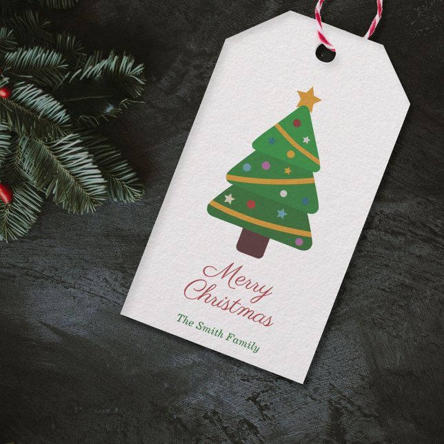 Weihnachtsbaumgeschenk-Tag Geschenkanhänger (Christmas Tree Gift Tag)