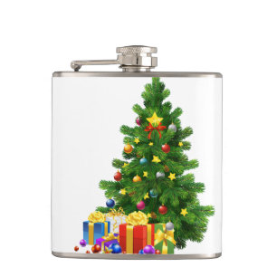 Weihnachtsbaumgeschenke Vinyl Wrapped Flask Flachmann