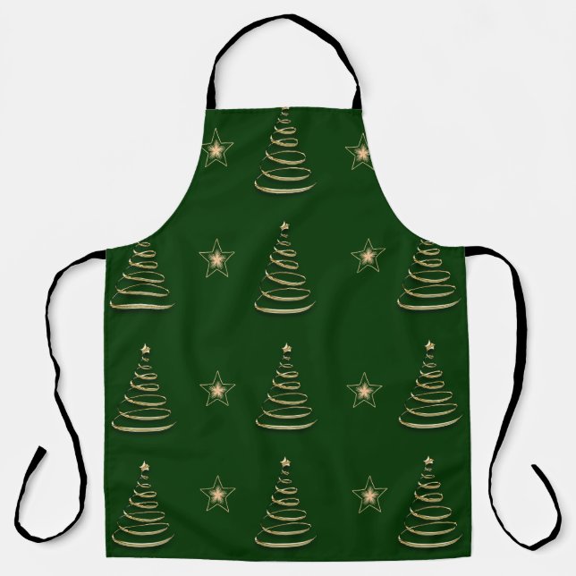 Weihnachtsbaumgold Schürze (Vorderseite)