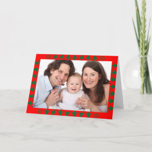Weihnachtsbaumgrenze mit Foto Feiertagskarte