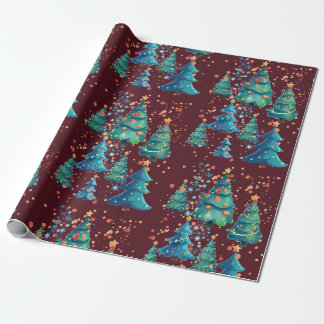 Weihnachtsbaumholz Rotes Wrapping Papier Geschenkpapier