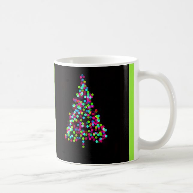 Weihnachtsbaumjuwelen auf Grün Kaffeetasse (Rechts)